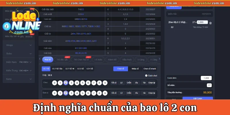 Định nghĩa chuẩn của bao lô 2 con